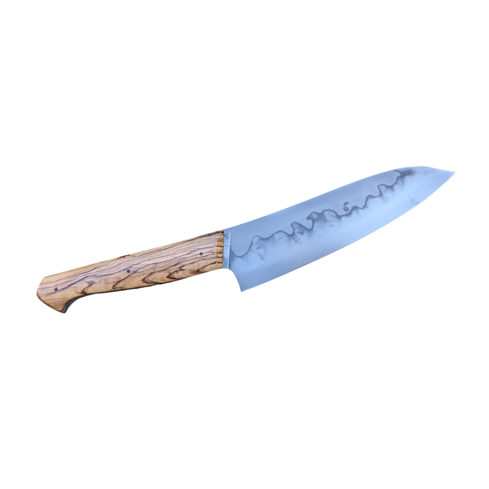 Couteau de cuisine Grand Bon'ap Atelier sous l'éclipse C125U hamon bois d'olivier