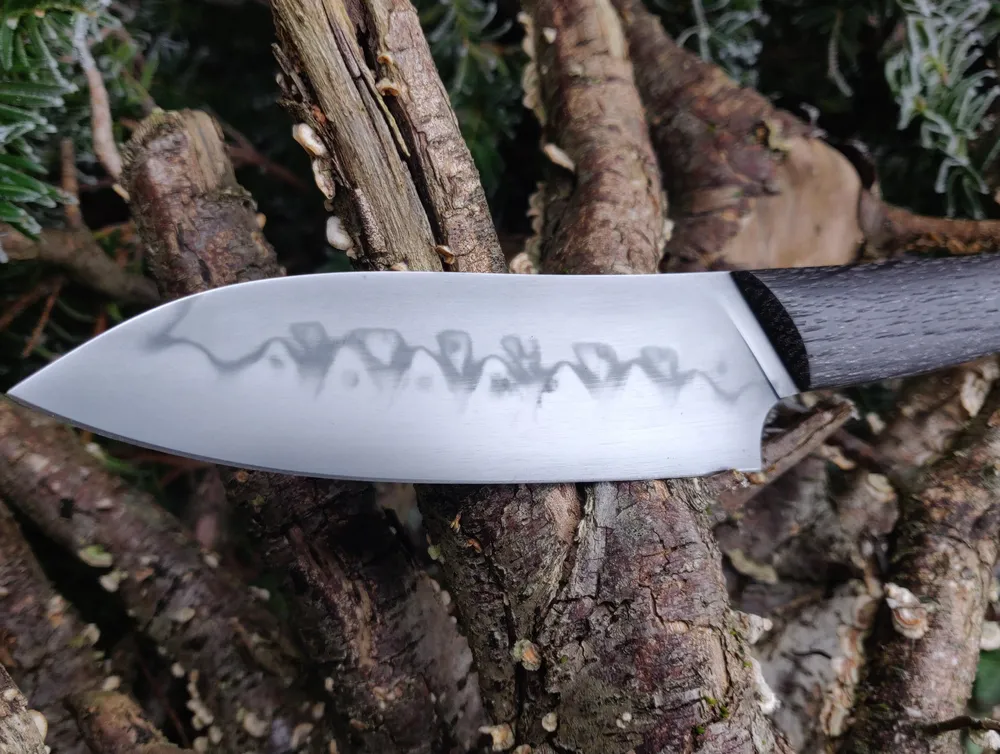 Couteau artisanal Bonap lame hamon poli – Atelier sous l’éclipse