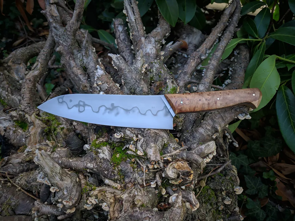 Couteau artisanal Grand Bonap entier avec hamon – Atelier sous l’éclipse