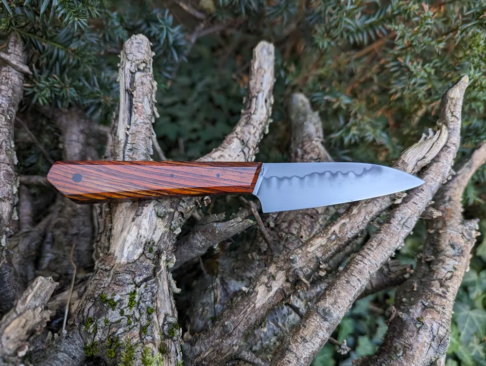 Couteau artisanal Petty hamon cocobolo – Atelier sous l’éclipse