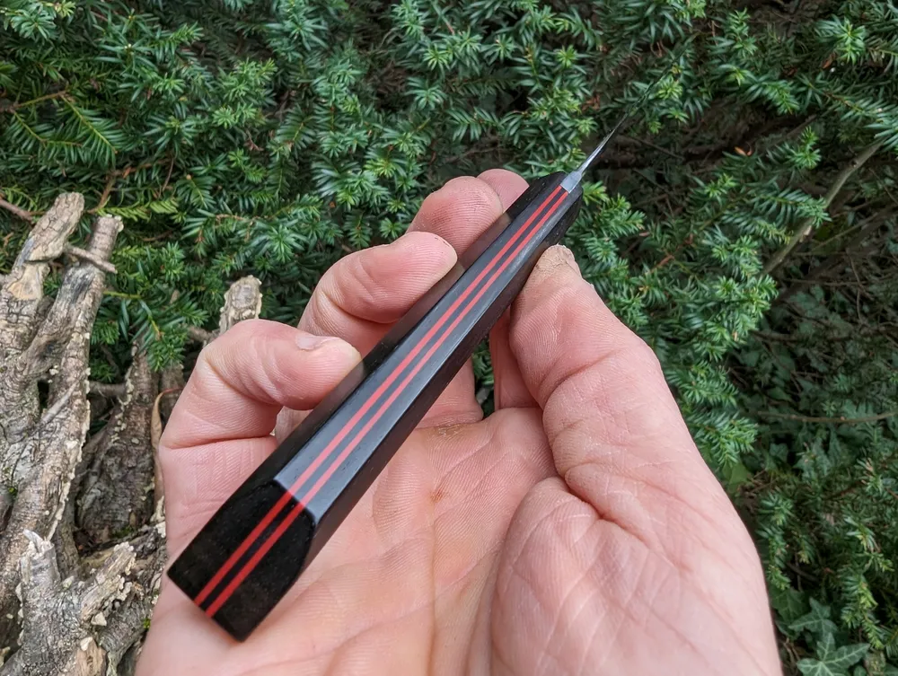 Couteau artisanal Petty lame ébène G10 – Atelier sous l’éclipse