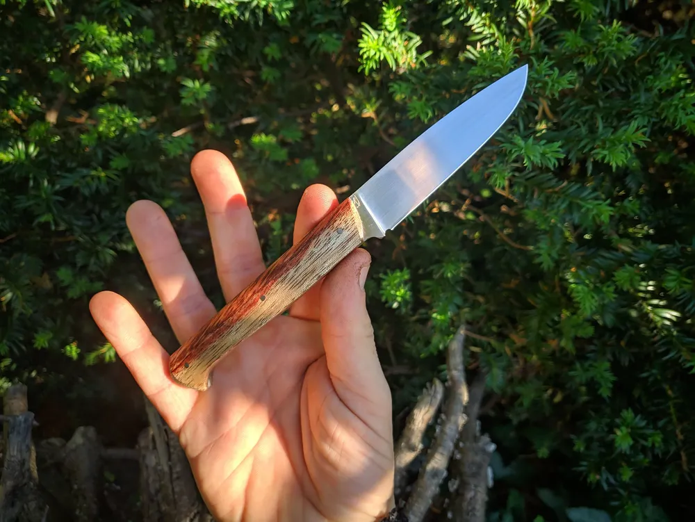 Couteau de table Kids manche cocobolo en main – Atelier sous l’éclipse